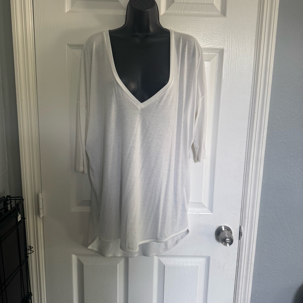 3 for $15 Express one eleven white cotton loose top - size L